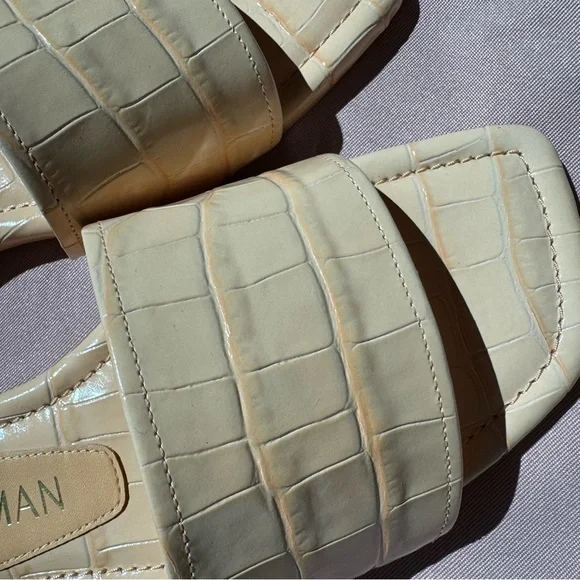 Stuart Weitzman Summer Slide Sandal Mango Color Shoe Size 8.5 NEW